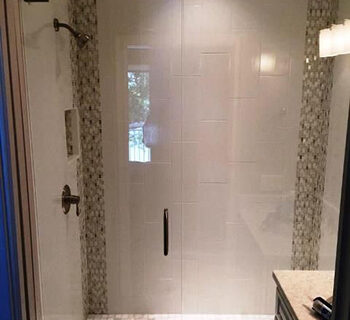 View of a Bathroom glass shower door